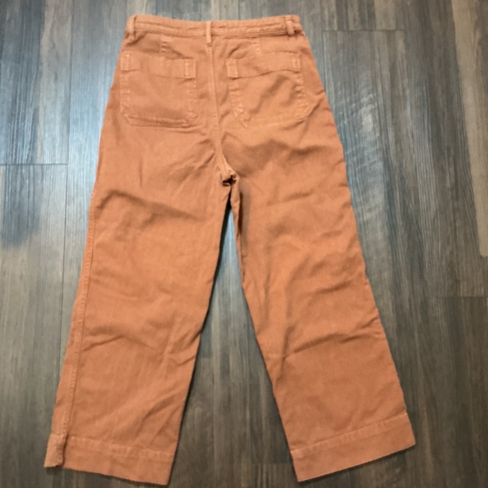 Quince Wide-Leg Pants Organic Cotton in Terracotta Size 29 - Picture 7 of 7